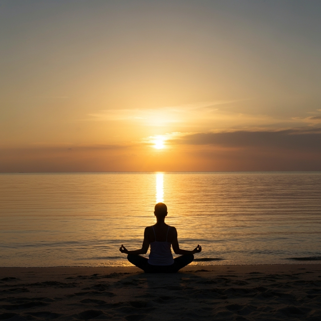 Peaceful sunset scene